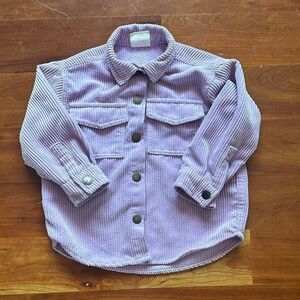 Cotton On Kids Purple Corduroy Button-Up Shirt
